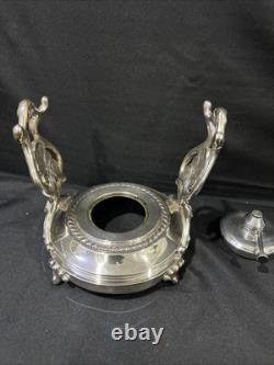 Vintage Royal Silver Plate Teapot on Tilting Stand with Burner