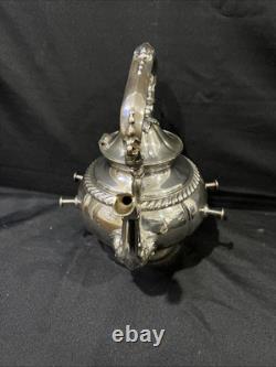 Vintage Royal Silver Plate Teapot on Tilting Stand with Burner