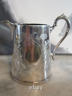 Vintage Semi Antique Silver Plated 3 Piece Tea Set with Floral Decoration