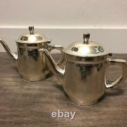 Vintage Set of 2 WMF Germany Hotel Silver Plate 0.3L Single Serve Tea Pots