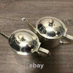 Vintage Set of 2 WMF Germany Hotel Silver Plate 0.3L Single Serve Tea Pots