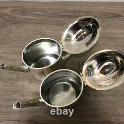 Vintage Set of 2 WMF Germany Hotel Silver Plate 0.3L Single Serve Tea Pots