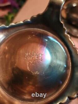 Vintage Set of Eight Georgian Style Oneida Tea Set Silver Plate With Timer