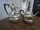 Vintage Sheffield England Silverplate Cheltenham Fluted Coffee Tea Set 5 Pieces