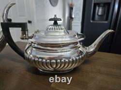 Vintage Sheffield England Silverplate Cheltenham Fluted Coffee Tea Set 5 Pieces