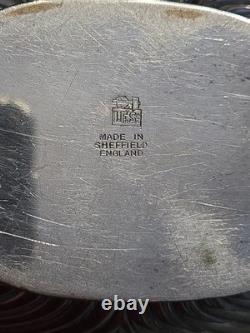 Vintage Sheffield England Silverplate Cheltenham Fluted Coffee Tea Set 5 Pieces