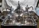 Vintage Sheridan Silver On Copper Tea Coffee 8 Piece Set. Beautiful Set