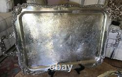 Vintage -Sheridan Silver Plate- Coffee & Tea Set On The Serving Tray