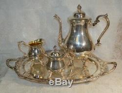 Vintage Sheridan Silver-Plated Four Piece Tea Set