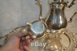 Vintage Sheridan Silver-Plated Four Piece Tea Set