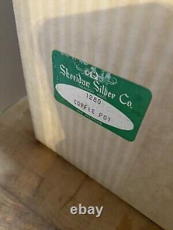 Vintage Sheridan Silver plate Coffee & Tea Serving Set With Tray Open Box 23 Lbs