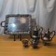Vintage Sheridan Taunton 5 Piece Silverplate Tray And Coffee Tea Service Set