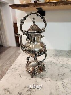 Vintage Sheridan Taunton Silverplate Tilt Tea Pot Coffee Stand No Warmer Burner