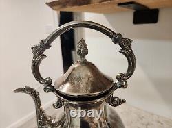 Vintage Sheridan Taunton Silverplate Tilt Tea Pot Coffee Stand No Warmer Burner