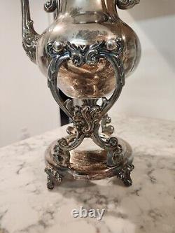 Vintage Sheridan Taunton Silverplate Tilt Tea Pot Coffee Stand No Warmer Burner
