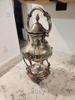 Vintage Sheridan Taunton Silverplate Tilt Tea Pot Coffee Stand No Warmer Burner