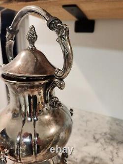 Vintage Sheridan Taunton Silverplate Tilt Tea Pot Coffee Stand No Warmer Burner