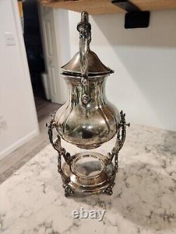 Vintage Sheridan Taunton Silverplate Tilt Tea Pot Coffee Stand No Warmer Burner