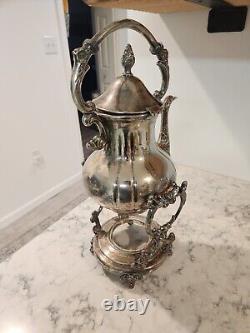 Vintage Sheridan Taunton Silverplate Tilt Tea Pot Coffee Stand No Warmer Burner
