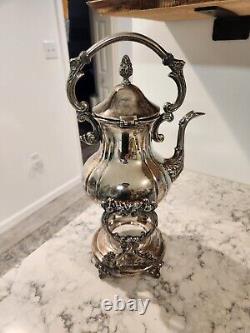 Vintage Sheridan Taunton Silverplate Tilt Tea Pot Coffee Stand No Warmer Burner
