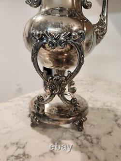 Vintage Sheridan Taunton Silverplate Tilt Tea Pot Coffee Stand No Warmer Burner