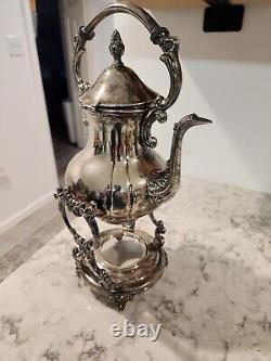 Vintage Sheridan Taunton Silverplate Tilt Tea Pot Coffee Stand No Warmer Burner