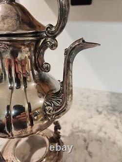 Vintage Sheridan Taunton Silverplate Tilt Tea Pot Coffee Stand No Warmer Burner
