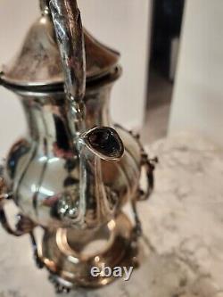 Vintage Sheridan Taunton Silverplate Tilt Tea Pot Coffee Stand No Warmer Burner