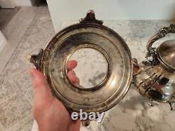 Vintage Sheridan Taunton Silverplate Tilt Tea Pot Coffee Stand No Warmer Burner