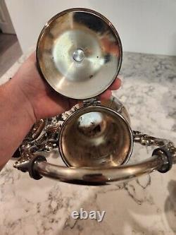 Vintage Sheridan Taunton Silverplate Tilt Tea Pot Coffee Stand No Warmer Burner