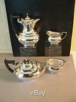 Vintage Silver Plate 4 Piece Tea & Coffee Set Walker & Hall