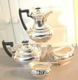 Vintage Silver Plate 4 Piece Tea & Coffee Set Walker & Hall