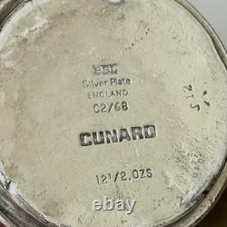 Vintage Silver Plate CUNARD STEAM SHIPPING LINE Tea Pot. Creamers/platters