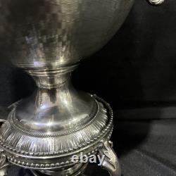 Vintage Silver Plate Coffee Pot Inserted Pearls 1858 Length 16.5 Inches