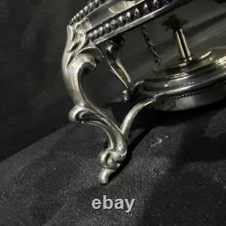 Vintage Silver Plate Coffee Pot Inserted Pearls 1858 Length 16.5 Inches
