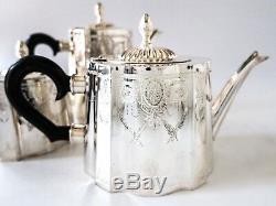 Vintage Silver Plate Coffee Tea Service Set Art Deco Design Great Condition