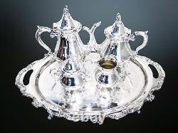 Vintage Silver Plate Coffee Tea Service Set La Reine By Wallace