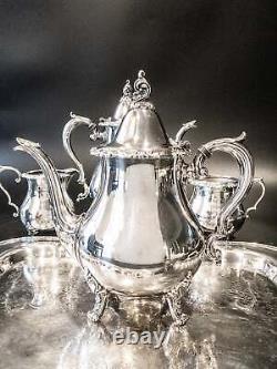 Vintage Silver Plate Coffee Tea Service Set La Reine By Wallace