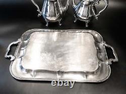 Vintage Silver Plate Coffee Tea Service Set La Reine By Wallace