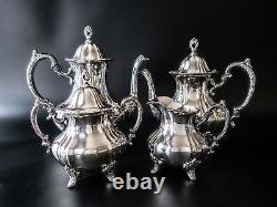 Vintage Silver Plate Coffee Tea Service Set Lancaster Rose by Poole Coffee Tea C