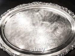 Vintage Silver Plate Coffee Tea Service With Tray Baroque By Wallace