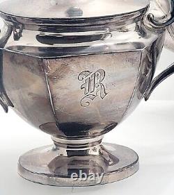 Vintage Silver Plate Monogrammed R Tea Service Set of 3