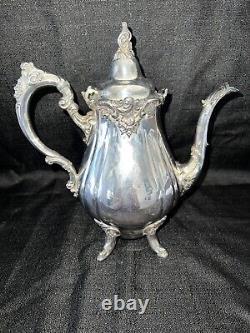 Vintage Silver Plate Silverplate Baroque By Wallace Tea Pot, Unaltered