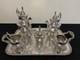 Vintage Silver Plate Tea Coffee Set 6pc Tray Bsc Birmingham Silver Compan