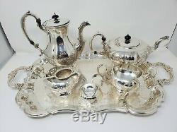 Vintage Silver Plate Tea Coffee Set With Tray 8 pieces marked Marlboro