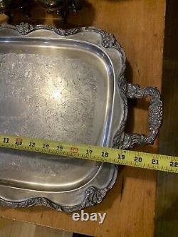 Vintage Silver Plate Tea Service Butlers Tray Coffee