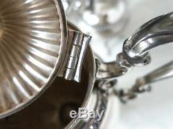 Vintage Silver Plate Tea Service Set Berry Finial Goldfeder Silver Co Gorgeous