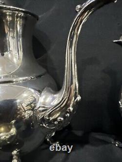 Vintage Silver Plate Tea Set Coffee Service 4 Piece