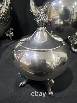 Vintage Silver Plate Tea Set Coffee Service 4 Piece