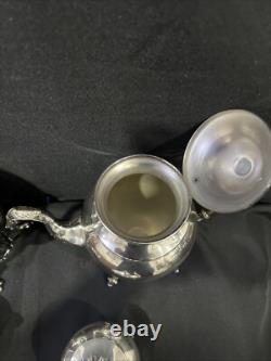 Vintage Silver Plate Tea Set Coffee Service 4 Piece